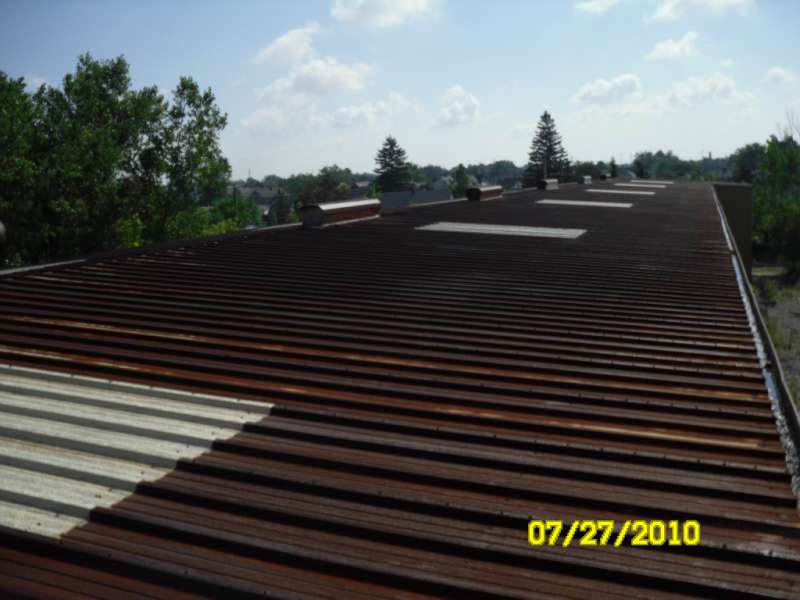 Rusted Metal Roofing Before Coating | Roof Coating Contractor